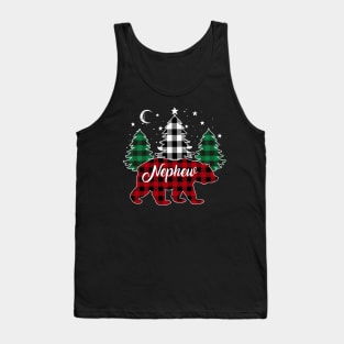 Nephew Bear Buffalo Red Plaid Matching Family Christmas Tank Top